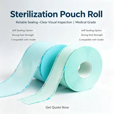 Medical Sterilization Pouch for Hospital Surgical Instruments Self Seal Autoclave Bag with Chemical Indicator