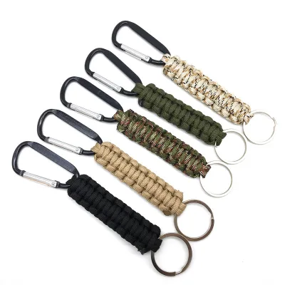 Outdoor Survival Mountaineering Buckle Paracord Key Chain