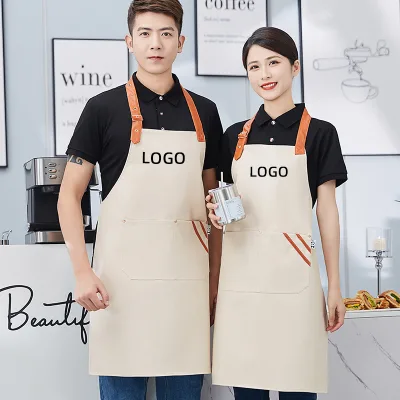 Manufacturer Adult Kitchen Apron with Neck Hanging and Home Printing Customizable Logo Apron