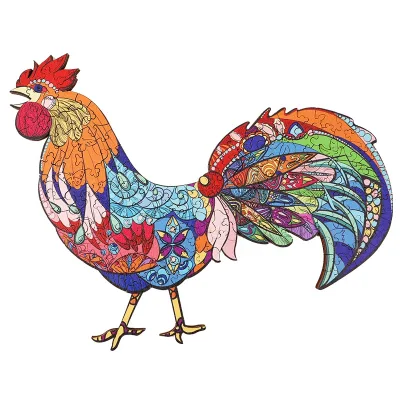 Wooden Puzzles New Popular Cartoon Horse Design Wooden Animals 3d Wooden Puzzles for Adults