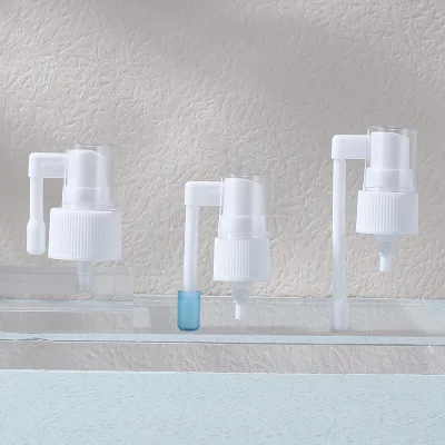 White Medical Mouth Throat Spray Bottle Medical Grade Throat Nasal Pump Sprayer