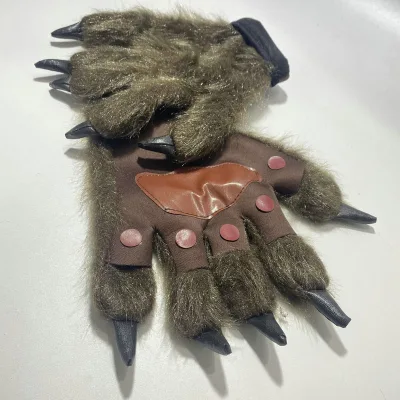 Carnival Party Props Accessories Animal Glove Comic Show cat Claws Props Animal Claws Hands Cosplay Plush Animal Bear Paw Gloves
