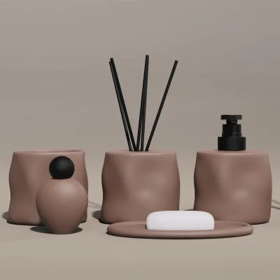 Hot Selling Natural Essential Oil No Fire Rattan Reed Long Lasting Fragrance Home Decor Ceramic Container Aromatherapy Set