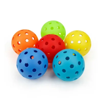Wholesale high quality USAPA 26 40 holes injection molding 2 piece pickle ball for indoor outdoor pickleball game