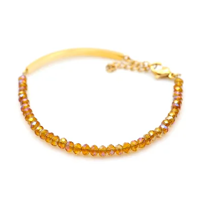 Unisex Handmade Crystal Bracelet Unique Design 316L Stainless Steel Hypoallergenic Jewelry Gift Fashionable Unisex Bangles