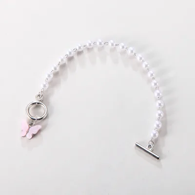 Super Fairy Butterfly Imitation Pearl Bracelet Female Simple Retro Hand Decoration Jewelry Gift