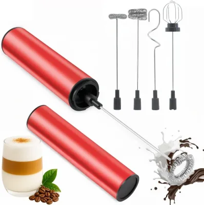 Portable Milk Frother USB Rechargeable Mini Coffee Foamer Beater Stainless Steel Handheld Electric Milk Frother