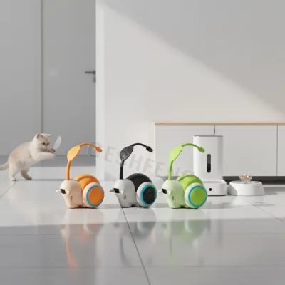 Automatic Rolling Remote Control Toy Car Smart Interactive Cat Toy Electric Running Car Cat Toys for Indoor Cats Interactive