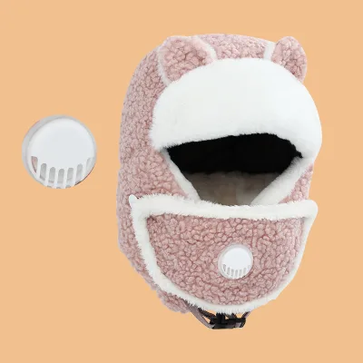 Cute Girls Thermal Face Cover Outdoor Earflap Women Winter Hat