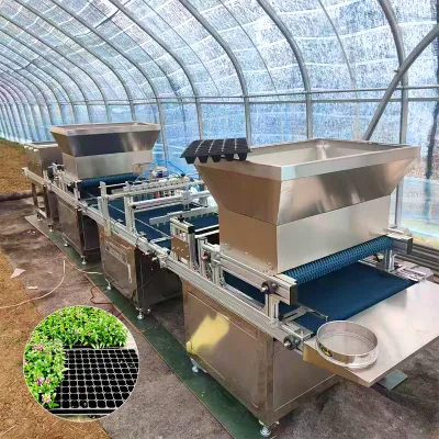 Factory Direct Automatic Plug Tray Seeder 500-600 Trays Per Hour for Greenhouse Plug Seedling Nursery Sowing Production