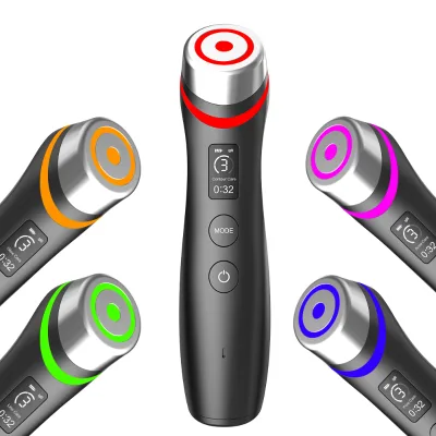 Facial Vibrating Massager for Face and Neck, Portable Facial Massager with Heating, Led Electric Face Massager for Skin Improve
