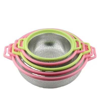 Factory Wholesale Multi-purpose Cooking Tool Sets Vegetable Kitchen Strainer & Colander With Handle