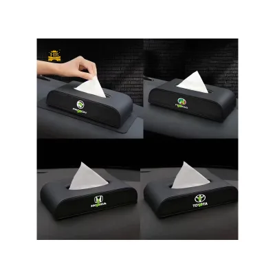 Custom Car Tissue Holder with Logo Decorative Vehicle Tissue Box Paper Napkin Cover