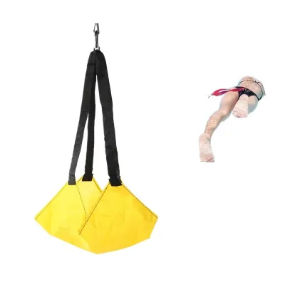 Adjustable Swim Training Drag Parachute Set Resistance Harness Belt Stretch Elastic Cord for Swimming Workout Adult Children