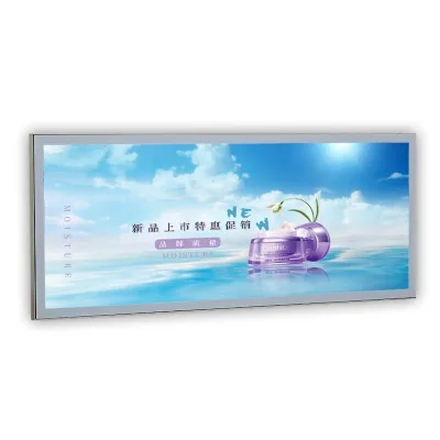 LED Pull-out Multi-functional Ultra-thin Glass Light Box with Poster Magnetic Advertising Lightbox