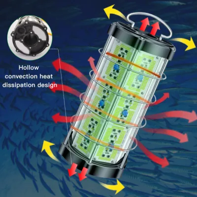 Led Fish Trap Gathering Squid Lamp 3000 Watt Calamari Deep Sea Kayak Fishing Equipment Sardines Aggregative Aggregating Devise