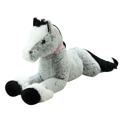 Hot Product Cute High Quality Plush Horse Toy Custom Image Huge Brown Horse with Long Legs Soft and Stuffed