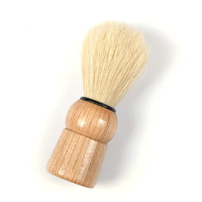 Hot Selling Cheap Boar Bristle / Synthetic Hair Wood Handle Small Shaving Brush for Men's Shaving