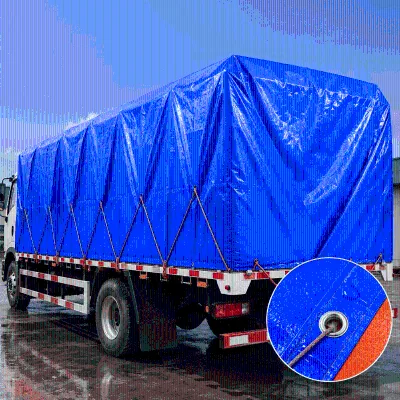 8 ft X 10 ft Woven PE Truck Tarp for Pickup Bed Cargo Cover Trailer Hauling and Equipment Storage