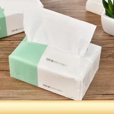 Skin-friendly 4 Ply Thickening 300 Sheets Soft Facial Tissue Paper Travel Office Home