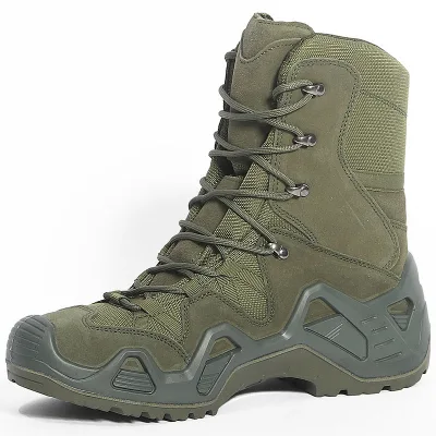 Waterproof Leather Outdoor Hiking Boots Suede Desert Botas Black Men Women Training Tactical Customized Logo & OEM