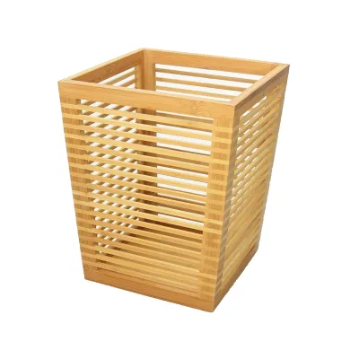 Bamboo Waste Paper Bin Natural Bamboo Waste Paper Bin Trash Basket
