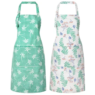 New Arrival Promotional Customized Design Cotton Cooking Kitchen Apron With Adjustable Strap