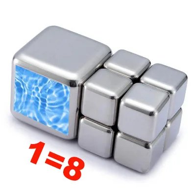 Manufacturer New Style Hot Selling Metal Large Big Size Beverage Whiskey Chilling Stones Wine Whisky Stainless Steel Ice Cube