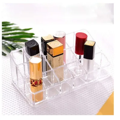 18-Space Eco-Friendly Lipstick and Lipgloss Organizer Portable Modern Makeup Holder with Display for Cosmetics Storage