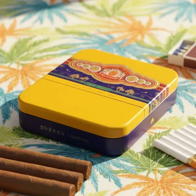 Wholesale Custom Portable Metal Boxes Tin Packaging for Cigars and Cigarettes for Pocket Carrying