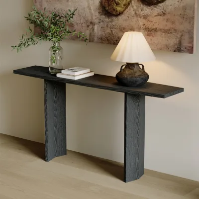 Nordic Solid Wood Entrance Table Convertible Design Modern Simple Style for Living Room Hotel Corridor Bedroom Scenic Wall Decor