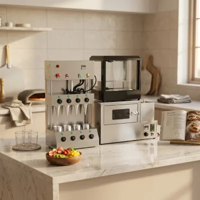 BARD Hot Sale Electric Motor & Engine Commercial Automatic Edible Pizza Cone Waffle Tea & Coffee Cup Maker Machine