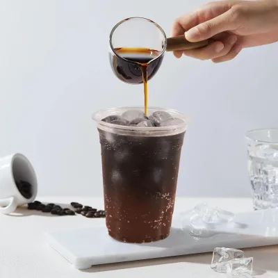 12 16 20 24 oz Custom Printed Durable Single Wall Disposable Cup Water Ice Cream Coffee Wine Beer Boba Tea 98mm PET Plastic Cups