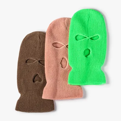 Wholesale Eco-friendly Unisex Winter Printed Sport Ski Custom Embroidery Character Party Knitted Fleece 3 Hole Face Balaclava