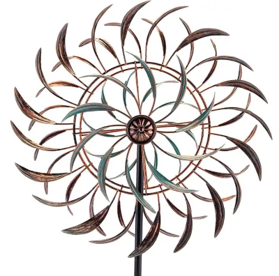 3D Indoor/Outdoor Solar Light Metal Wind Spinner for Patio Yard or Landscape Decoration Festive Pendant Home or Christmas Decor