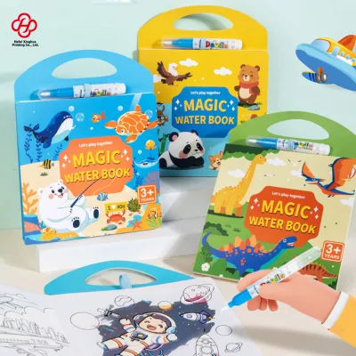 Children's Creative Ink-wash Painting Sticker Book, Repeated Doodling, Water-colored Sticker Painting Book, Primary School Toy