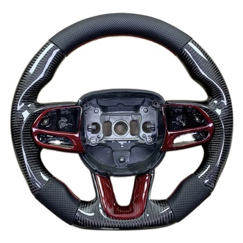 Carbon Fiber Customized Dodge Steering Wheel 2015, 2016, 2017, 2018, 2019-2020 LED Display Screen Genuine Leather