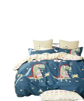 100% Cotton Reactive Print Wholesale Bedding Set for Kids