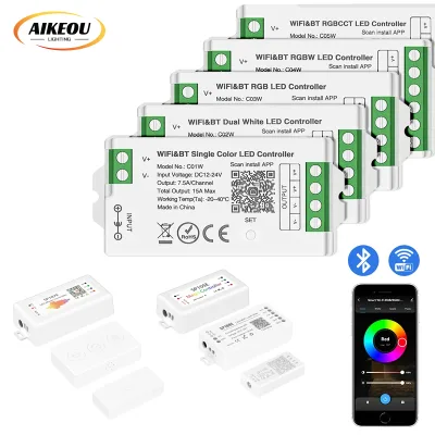 Aikeou Manufacturer Wholesale RF Remote Control RGBW LED Strip Light Controller with Dimmers 3-Year Warranty