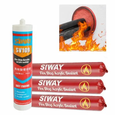 SV109 Water Based High Performance Caulking Firestop Acrylic Sealant for Fire Door Expansion Joints&Construction Gap Sealing