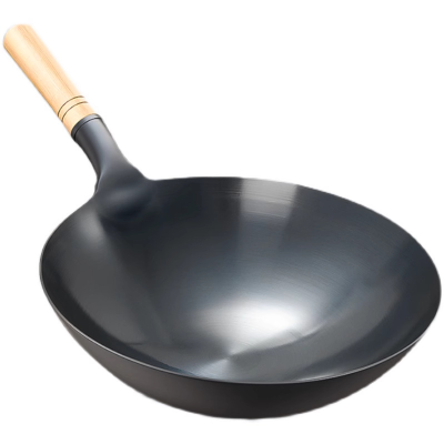 Chinese Traditional Wok Manufacturers Non Stick Wok Hammered Preseason Carbon Steel Wok