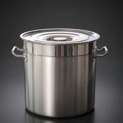 Stainless Steel Modern Stock Pot Lid Double Handles Large Capacity Commercial Dishwasher Safe Soup Bucket Restaurant Canteen