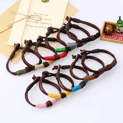 Vintage Braided Leather Bracelet AliExpress Best Seller Couple Genuine Leather Bracelet