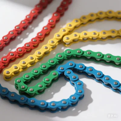 428H Carbon Steel Color O-ring Motorcycle Chain Red Yellow Green Blue Painted Heavy Duty Motorbike Transmission Chain