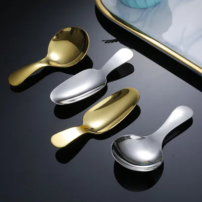 Creative Tea Spoon, Tea Spatula, 304 Stainless Steel Short-handled Teaspoon, Tea Spoon, Dessert Spoon, Coffee Small Spoon
