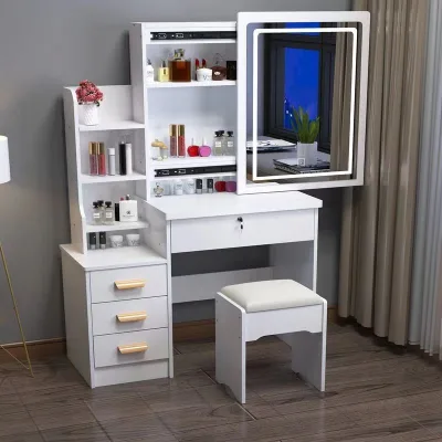 Sturdy Practical Modern Modular Compact Makeup Table with Storage Cabinet Coiffeuse for Bedroom