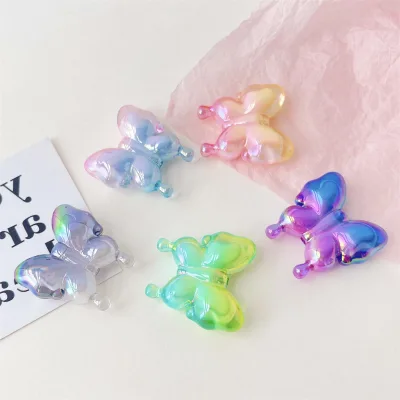 New UV Plated Plastic Gradient Acrylic Beads Waist Beads Jewelry DIY Personalized Cell Phone Pen Jewelry Findings Components