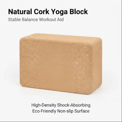 Choyu Yoga Cork Block Premium 9x6x4 Eco-Friendly Pilates Stretching Simple Style Universal Use Made in China