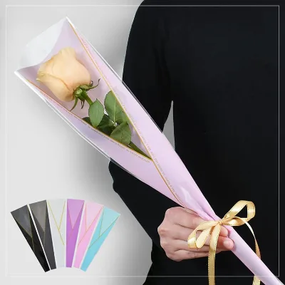 Plastic Flower Pot Sleeve Printed Flower Wrapping Paper Cut Flower Hot Sales