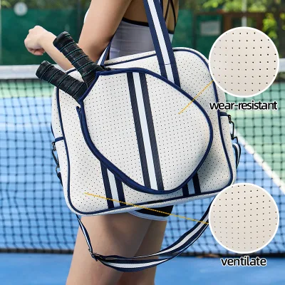 Lightweight Pickleball Shoulder Bag with Adjustable Strap Pickleball Bag Neoprene Pickleball Paddle Tote Bag for Men and Women